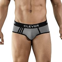 Серые хлопковые трусы-брифы Clever Piping Brief