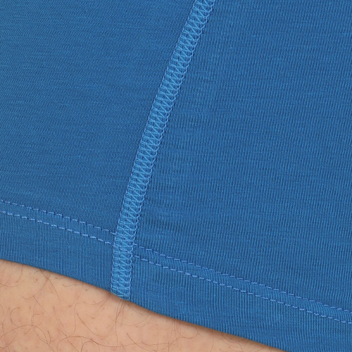 Синие мужские трусы-боксеры с пришивной брендированной резинкой фото 5