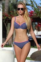 Купальник в белый горох с мягкими чашками на косточках