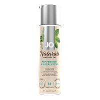Массажное масло с ароматом перечной мяты и эвкалипта JO Naturals Peppermint & Eucalyptus - 120 мл.