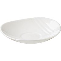 Блюдце «Органикс»;фарфор;D=150,H=25мм;белый