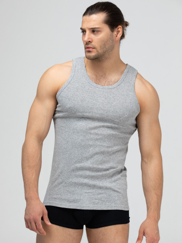 Уютная мужская майка в мелкий рубчик фото 4