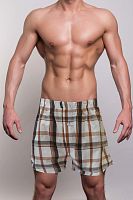 Клетчатые мужские трусы-шорты