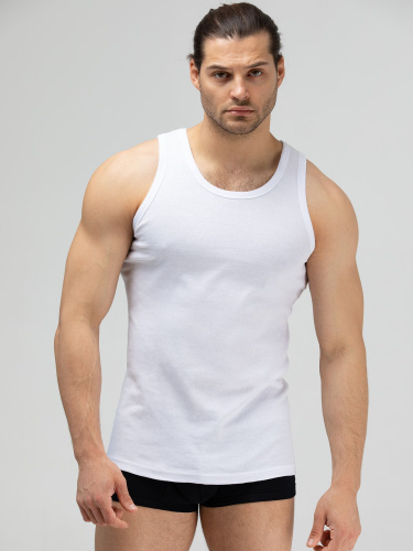 Уютная мужская майка в мелкий рубчик фото 2