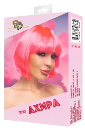 Ярко-розовый парик  Ахира фото 3