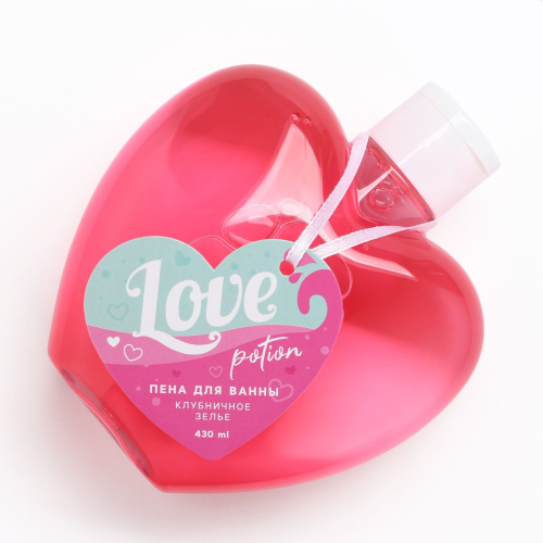 Пена для ванны Love Potion с ароматом клубники - 430 мл. фото 6