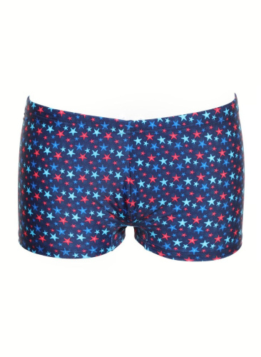 Синие плавки-боксеры с цветными звездочками