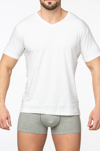 Хлопковая мужская футболка с коротким рукавом фото 2