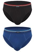 Комплект из 2 трусов-слипов - синих и черных