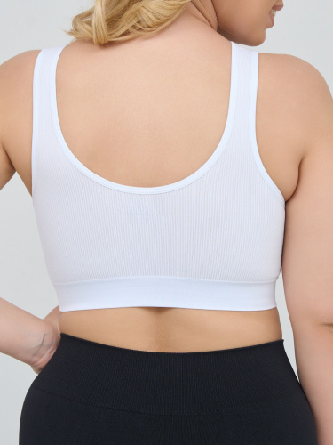 Бюстгальтер-топ в мелкий рубчик фото 7