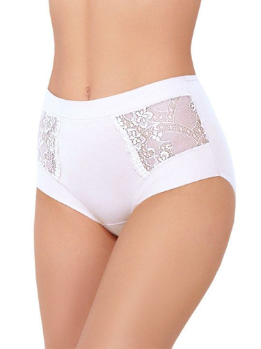 Высокие трусики Charm Cotton с кружевными вставками