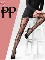 Женские колготы с цветочным рисунком