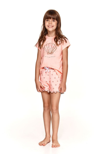 Хлопковая пижама для девочек Klara с ракушками фото 2