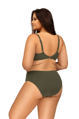 Однотонный купальник с мягким лифом на косточках фото 2