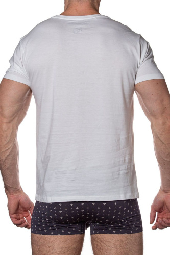 Хлопковая мужская футболка с круглым вырезом фото 6